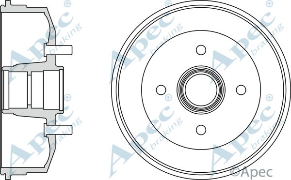 APEC BRAKING stabdžių būgnas DRM9152